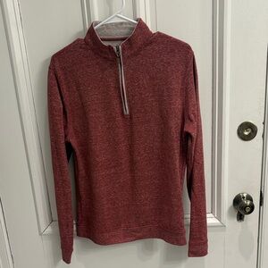 Red Johnnie-O Knit Quarter-Zip Pullover